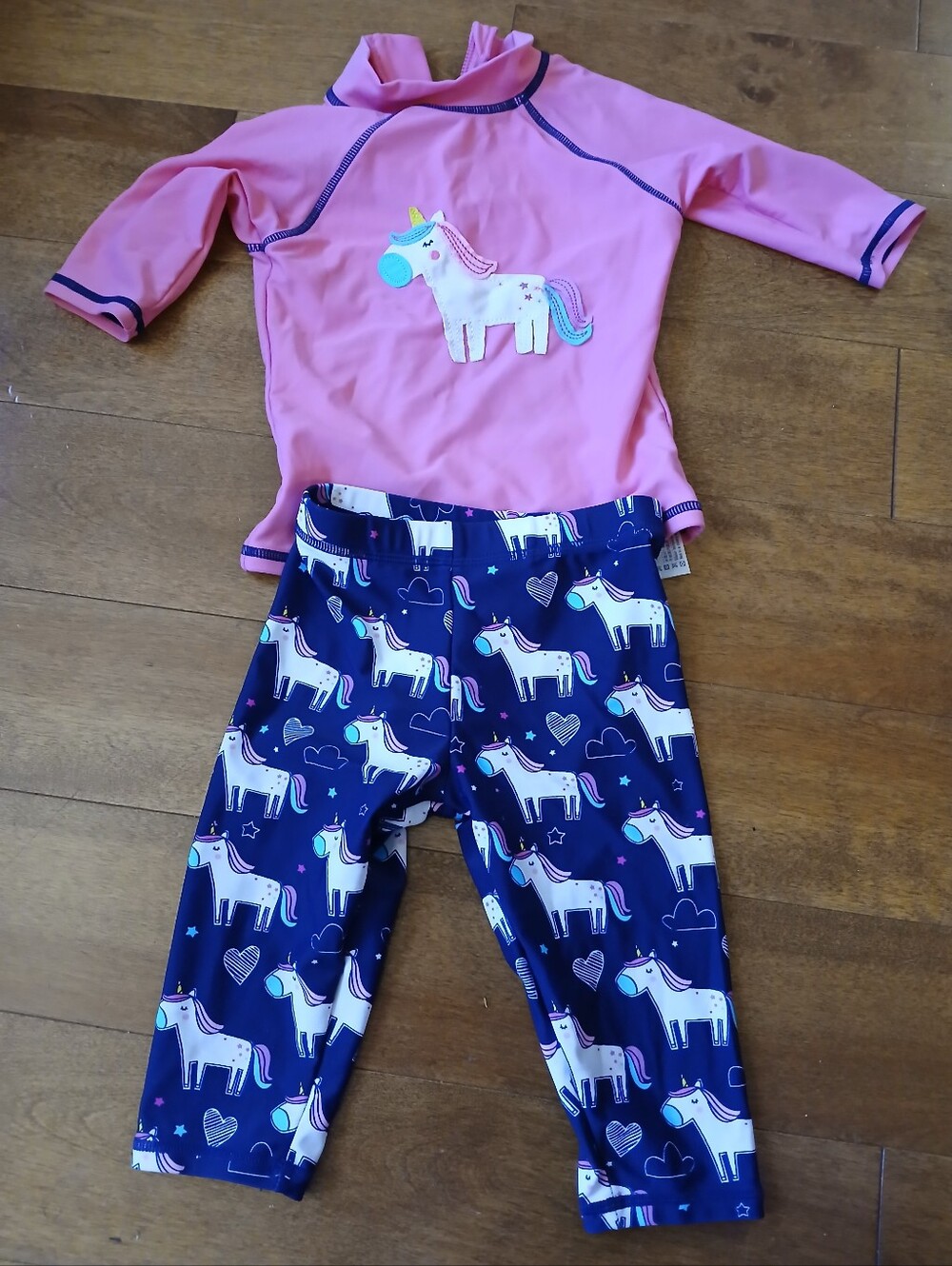Toddler Girls Rash Guard Swim Set